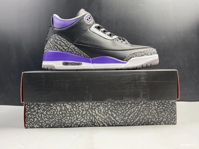 Cheap TB 050 3 Court Jordan Black CT8532 Air Retro Purple 0707